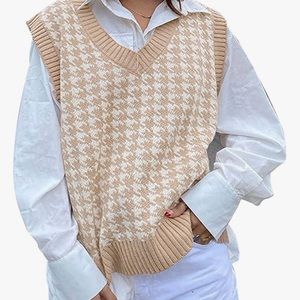 Tan knitted vest